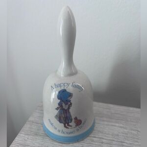 Vintage Holly Hobbie Bell with Blue and White Design